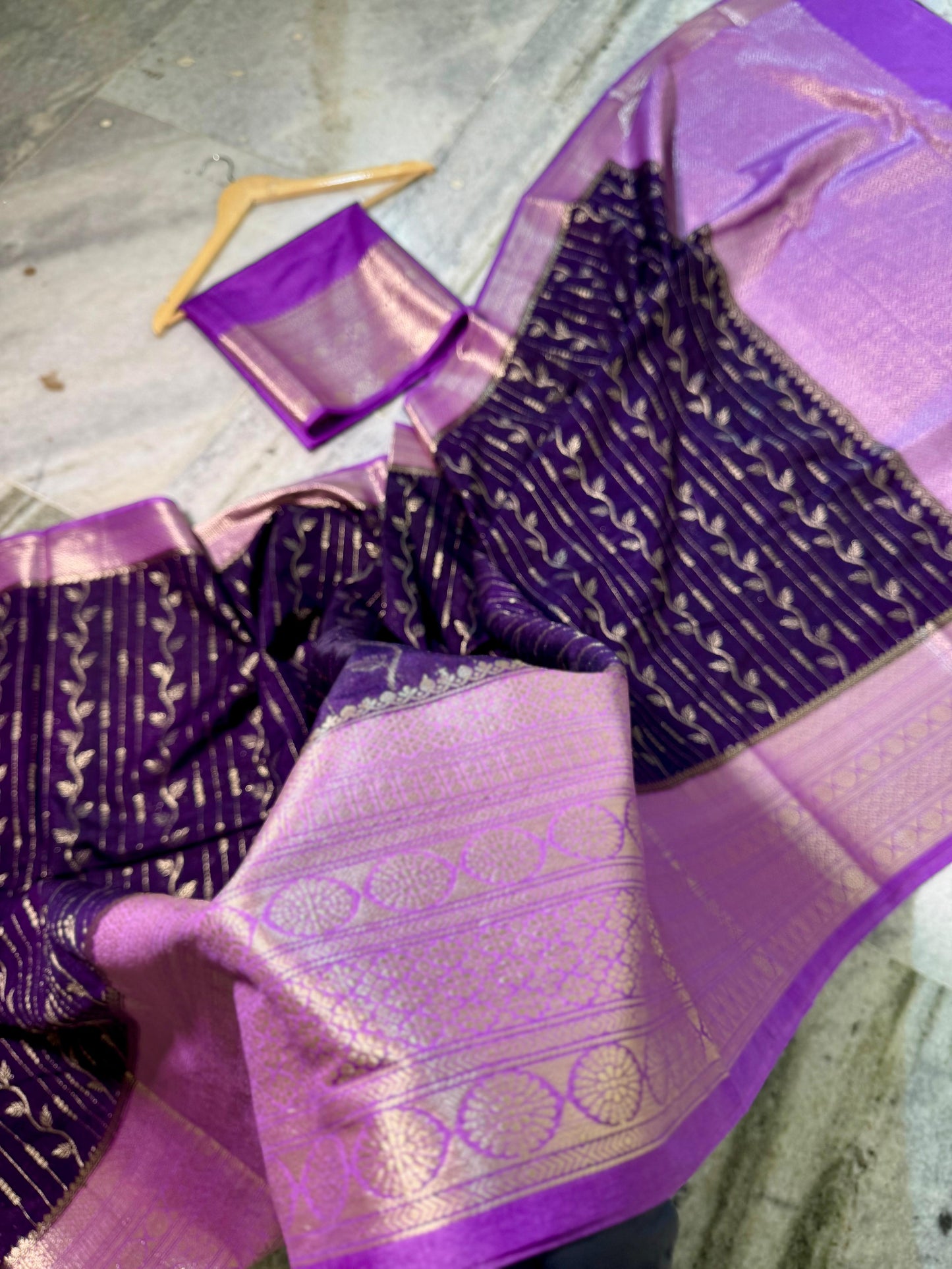 Budget Banarasi Handlooms’s semi chinya silk  sarees