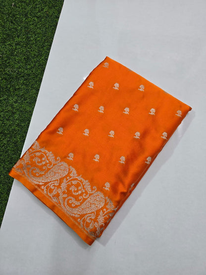 Semi pattu style Banarasi Mashru Katan silk saree