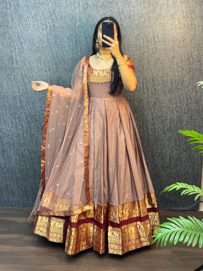 Narayana Silk Butterfly Desginer Classic Gowns