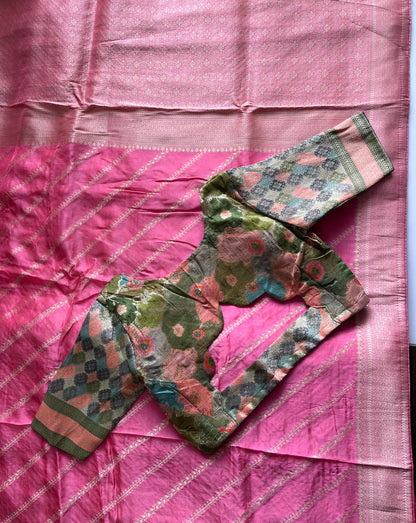 Banarasi Pattu luxe saree with stitched Blouse