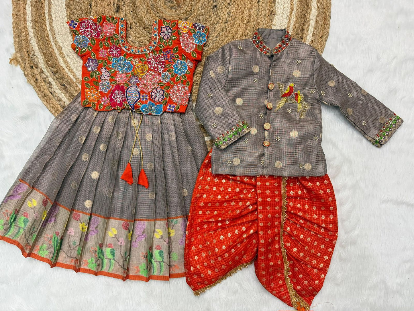 Kid Designer boy and girl family combo