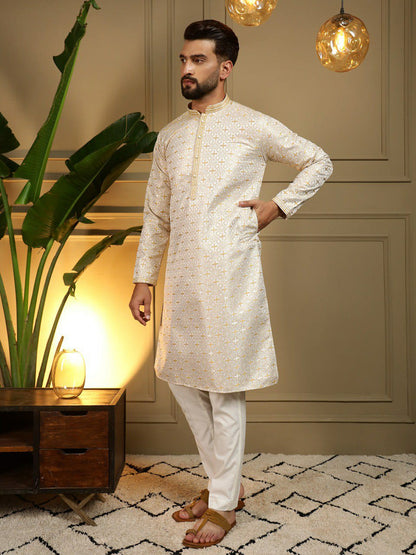 Semi Party wear gents kurta with paijama sets