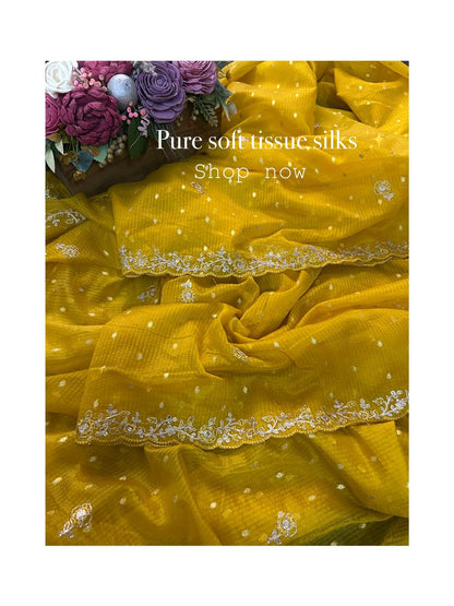Soft paper tissue Saree