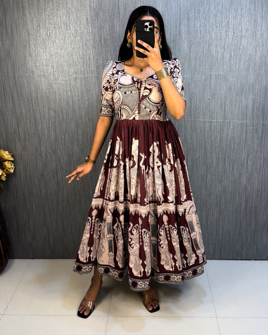 Kalamkari cafe friendly Gowns