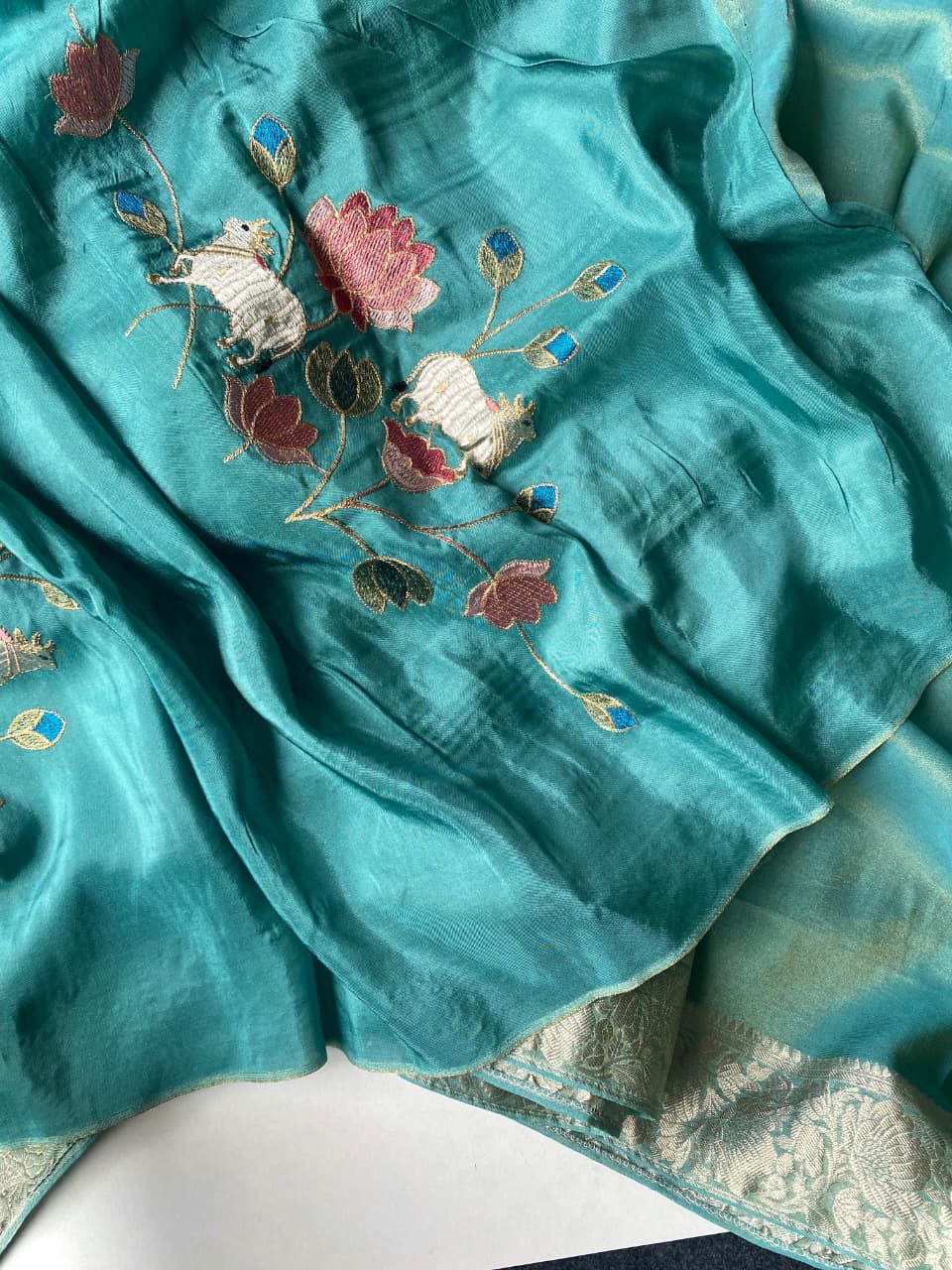 Viscose Zari Tissue Pure premium luxe saree