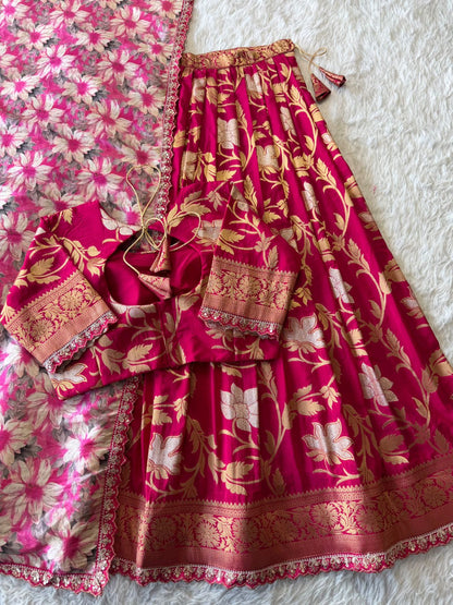 Soft Khadi crepe Designer Lehenga