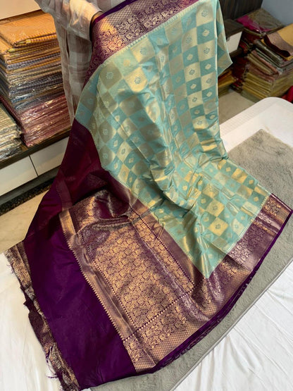 Dupion Pure vintage vibe pattu saree