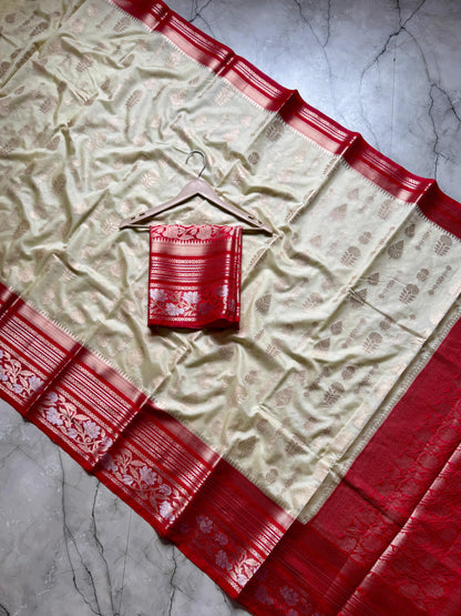 BANARSI HANDLOOM SEMI GEORGETTE Budget saree