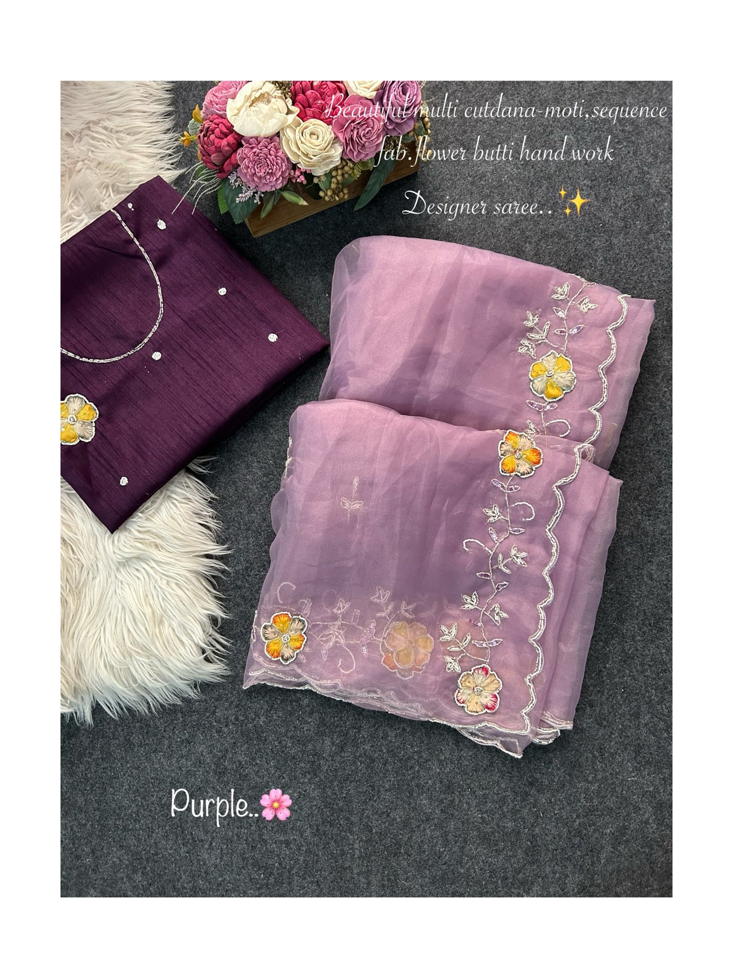 Crafted  saree in new premium softness fairy fabric for that silky, graceful drape.