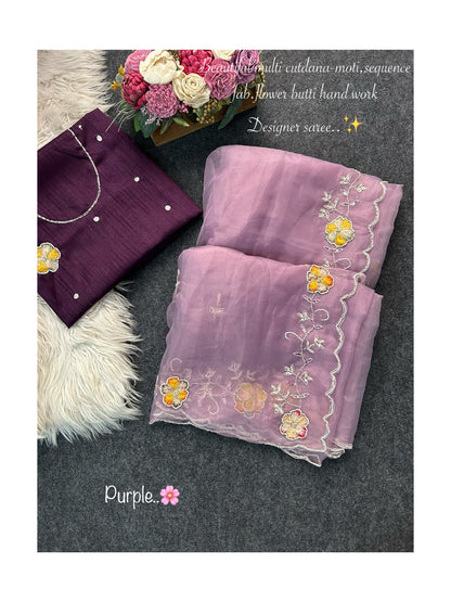Crafted  saree in new premium softness fairy fabric for that silky, graceful drape.
