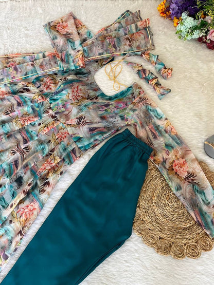 Organza Anarkali Gowns for party wear