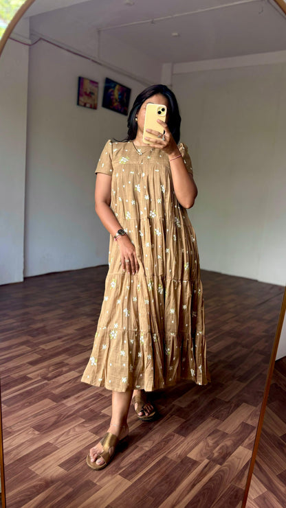Cafe elegance Mul Chanderi gowns