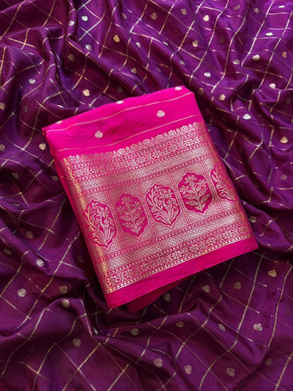 Vintage  traditional style butter silk Banarasi’s silk saree