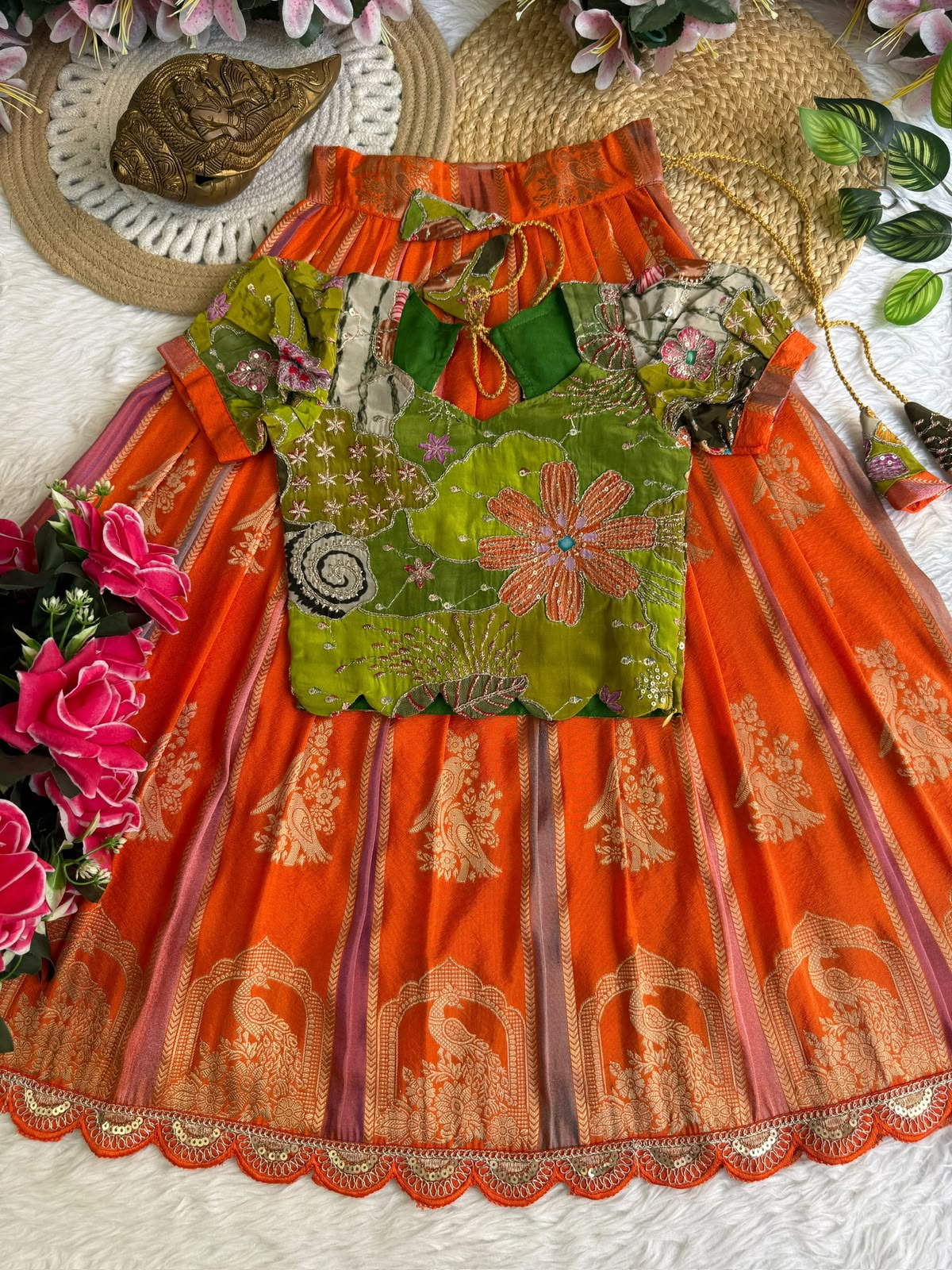 Kids cute georgette traditional sets
