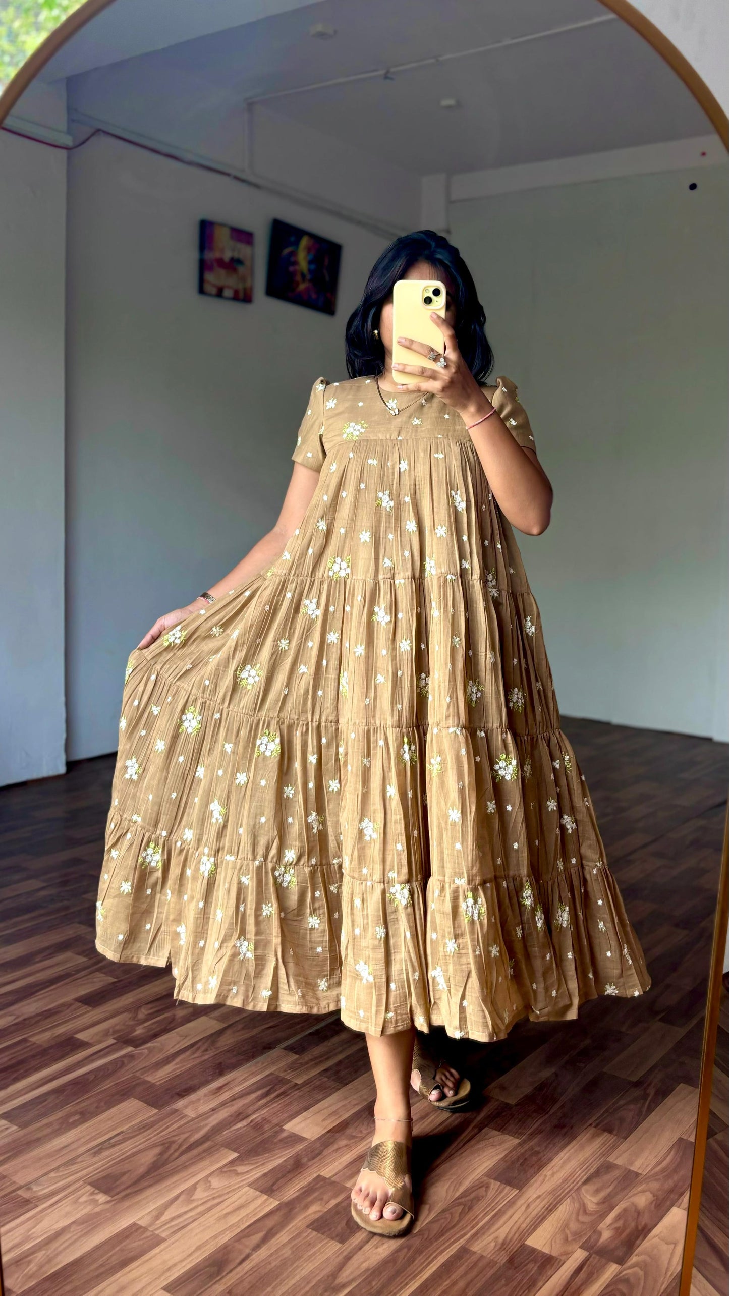 Cafe elegance Mul Chanderi gowns