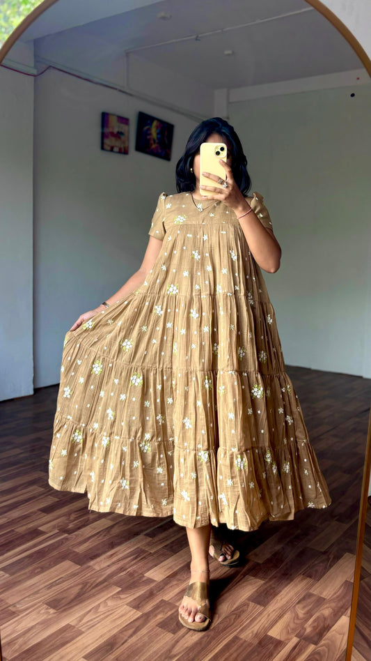 Cafe elegance Mul Chanderi gowns