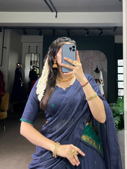 Chanderi cotton half saree Lehenga