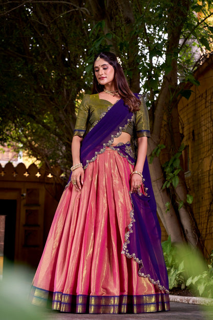 Celebrate your special moments in a Kanchipuram silk lehenga