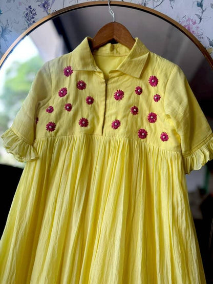 Mul Cotton  Pure Embroidery Crafted pure viscose Gowns
