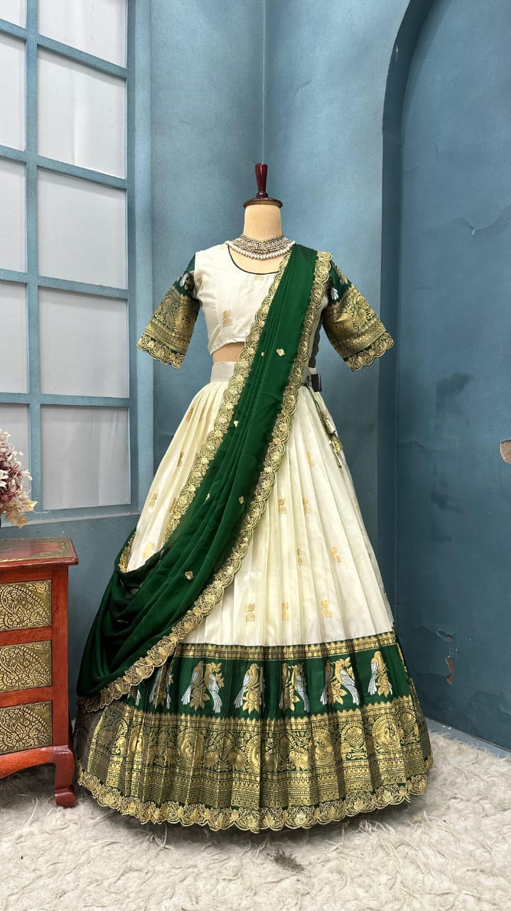PREMIUM PURE KANJIVARAM SILK LEHENGA