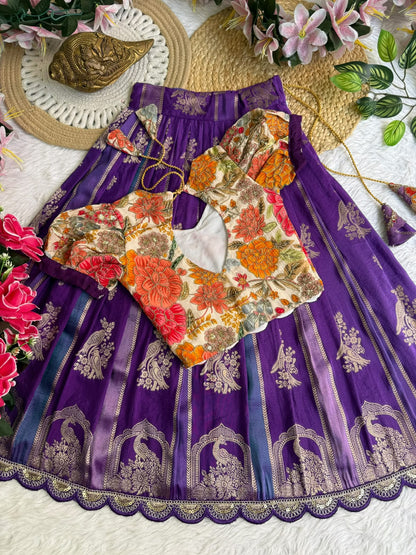 Kids cute georgette traditional sets