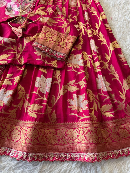 Soft Khadi crepe Designer Lehenga