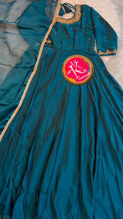 Rangoli silk festival traditional Gowns