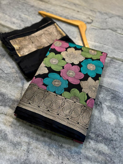 Nita Ambani Mam's Inspired Banarasi panchmina Katan silk