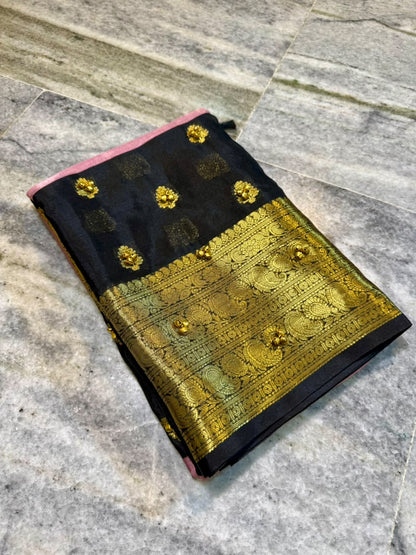 Banarasi katan tissues budget ghungroo saree