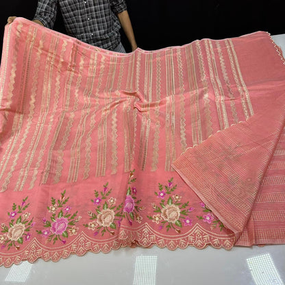 Premium embroidery work classic saree