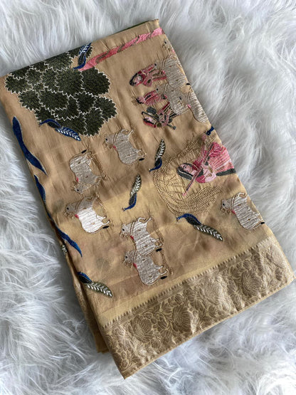 Viscose Zari Tissue Pure premium luxe saree