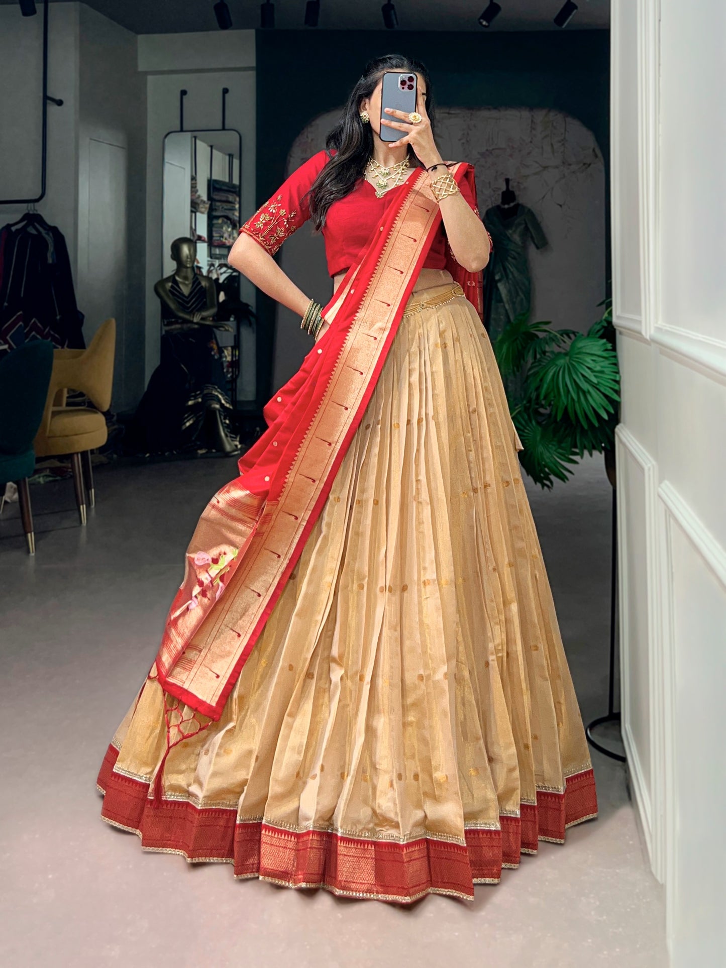 Paithani elegance lehenga for festive celebration.