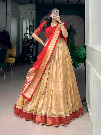 Paithani elegance lehenga for festive celebration.