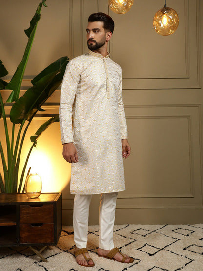 Semi Party wear gents kurta with paijama sets