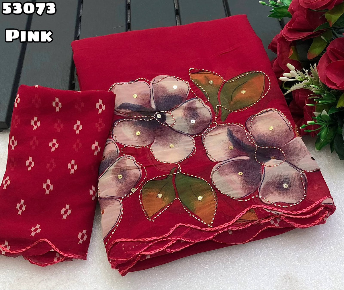 Trending soft weightless chiffon floral sarees