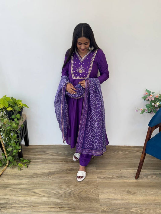 Mul viscos Chanderi kurti set for all party’s