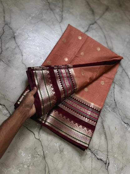 Banarasi warm silk Minadar border saree  budget