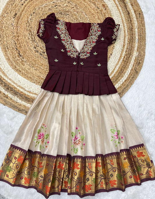 Traditional wear kids maggam brother and sister sets