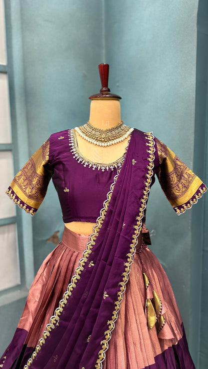 Kanjipuram tissue silk Designer Lehenga