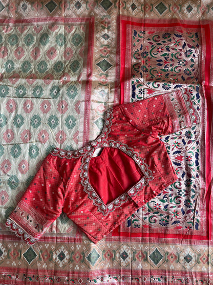 Banarasi Pattu saree luxe with stitched Blouse