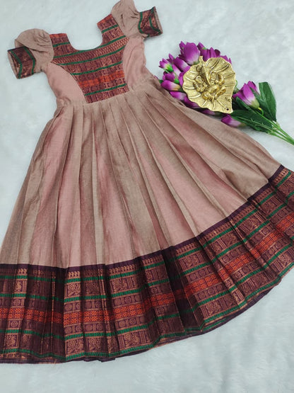 Kids gown full stiched pure cotton