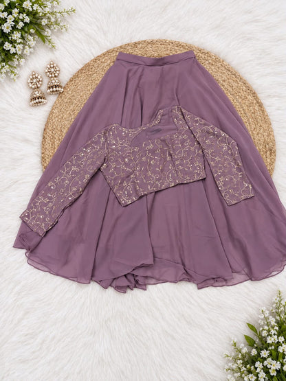 Crop top style (Anarakali ) gown stylish work sets