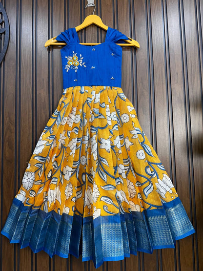 Kids Kalamkari fusion gowns
