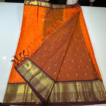 Vintage semi Gadwal traditional pattu sarees