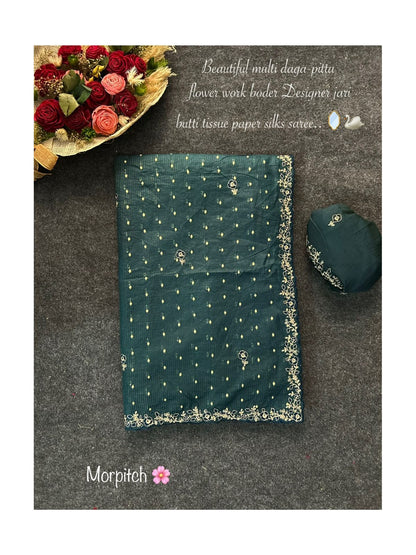 Soft paper tissue Saree