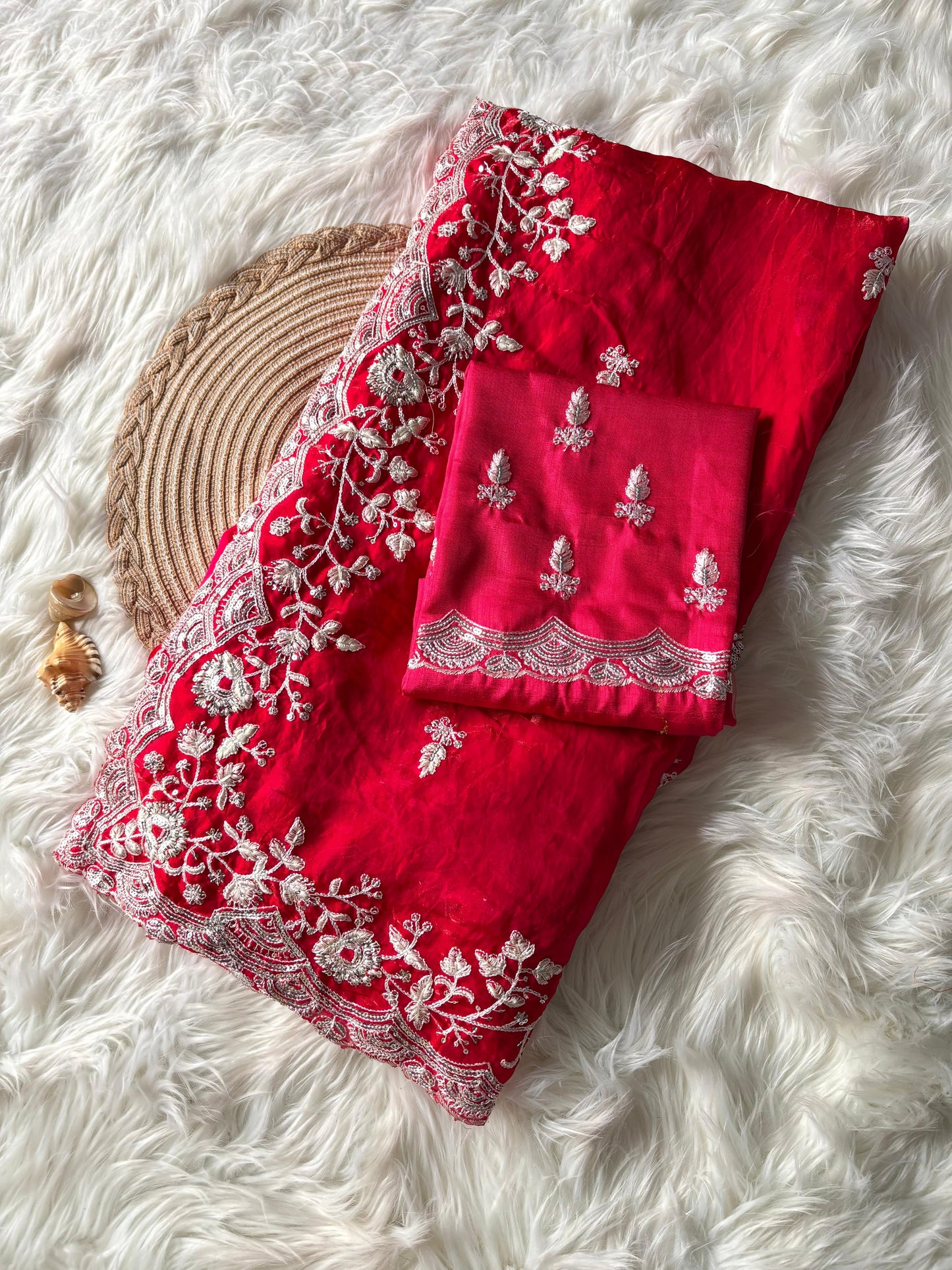 Latest fancy silk saree with an unstitched silk blouse within budget