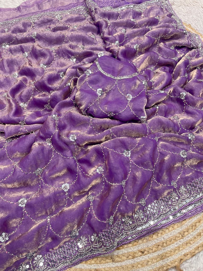 Fendy party luxe beads sarees