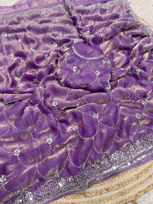 Fendy party luxe beads sarees