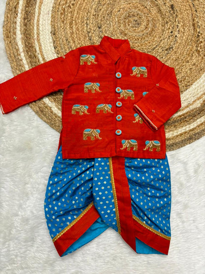 Cute Kid Boys dhoti  festival set