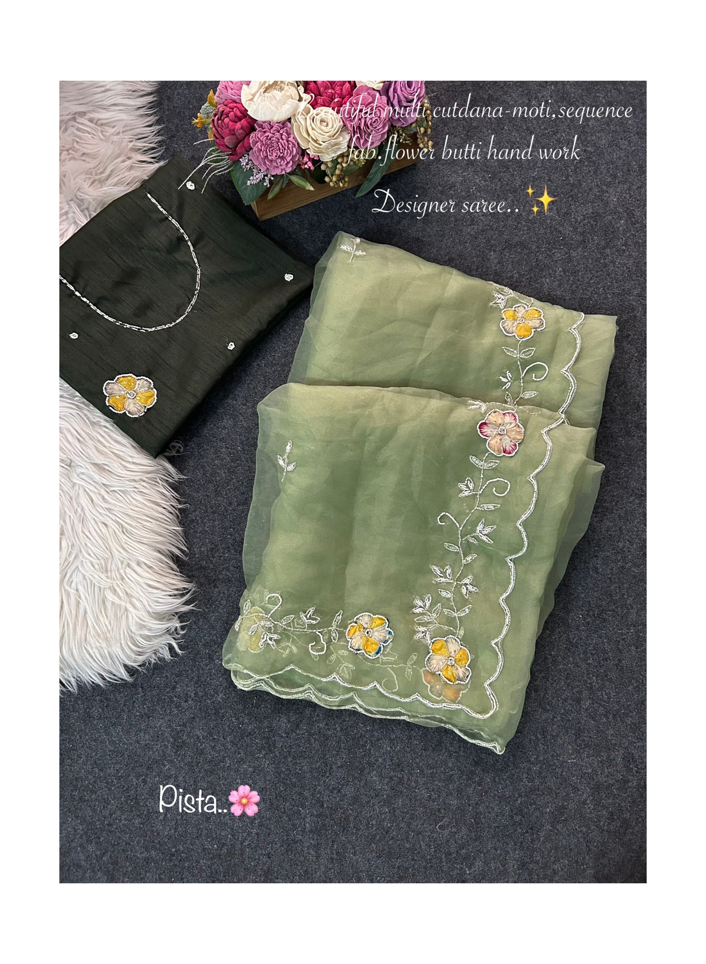 Crafted  saree in new premium softness fairy fabric for that silky, graceful drape.